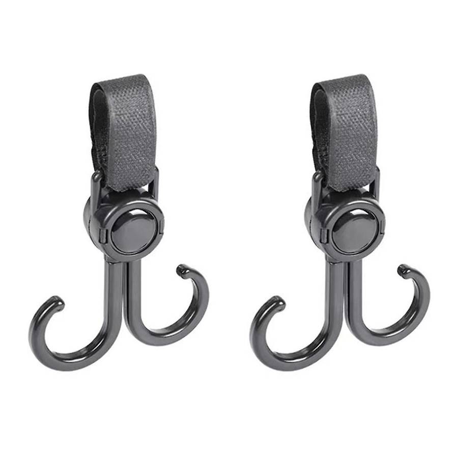 Portable Baby Stroller Double Hooks Shopping Cart Hanging Bag Hanging Buckles Organizer