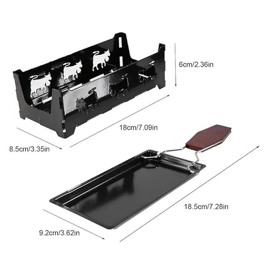 Portable Cheese- Non-stick Baking Tray Stove Set,home Kitchen Grilling Tool with Wood Handle,cheese