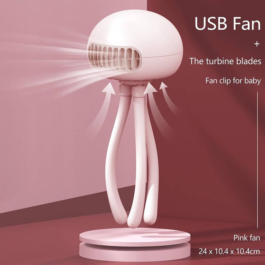 Portable Fan Stroller Fan Mini Personal Fan,car Baby Fan Battery Operated Rechargeable Usb Fan Clip