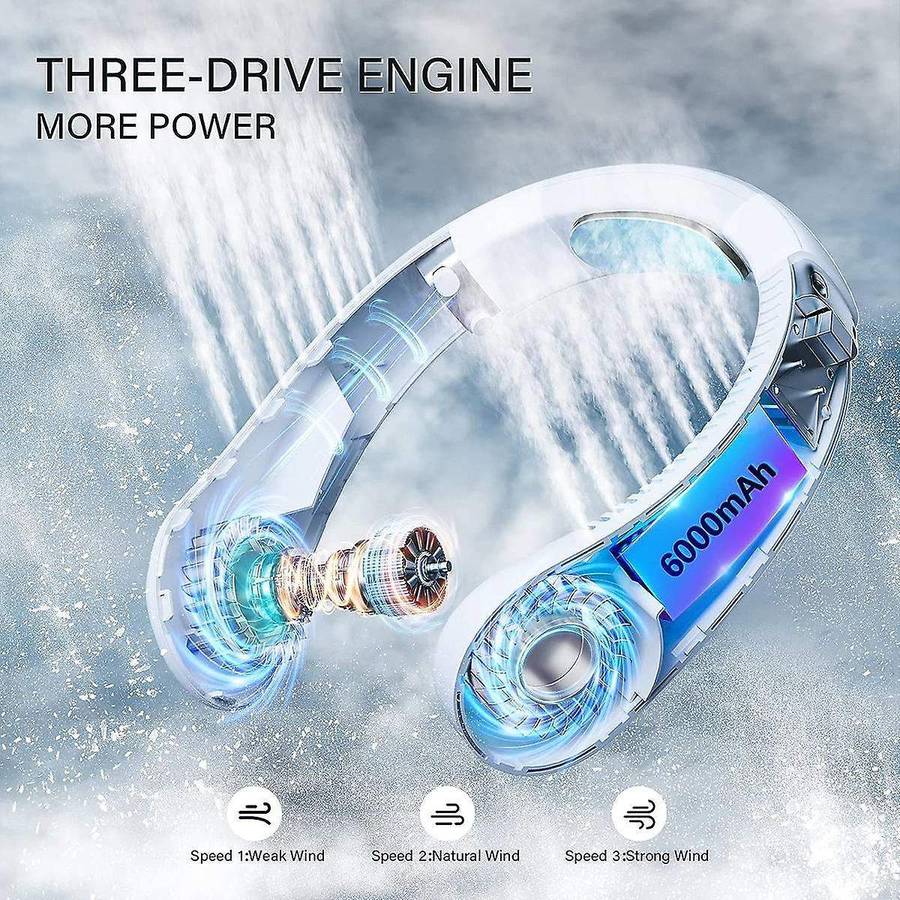 Portable Hanging Neck Air Conditioner Fan Semiconductor Cooling Neck Fan, 4000mah Wearable Air Condi