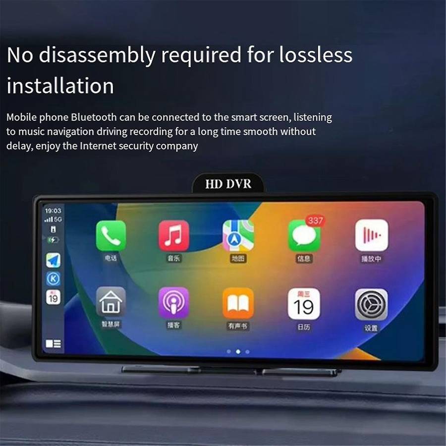 Portable Wireless Carplay Screen for Car,9in Wireless Carplay&Android Auto,DVR,Car Audio Receivers