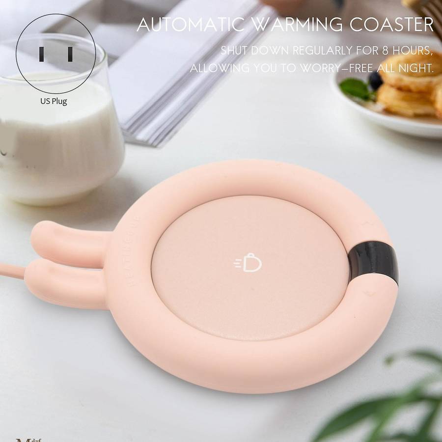 Press Heating Coasters Adjustment Constant Temperature Cup Heating Mat Pad Fast Heater Bunny
