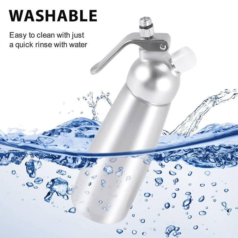 Professional Whipped Cream Dispenser Stainless Steel 500ML Capacity Canister Homemade Whipped Cream