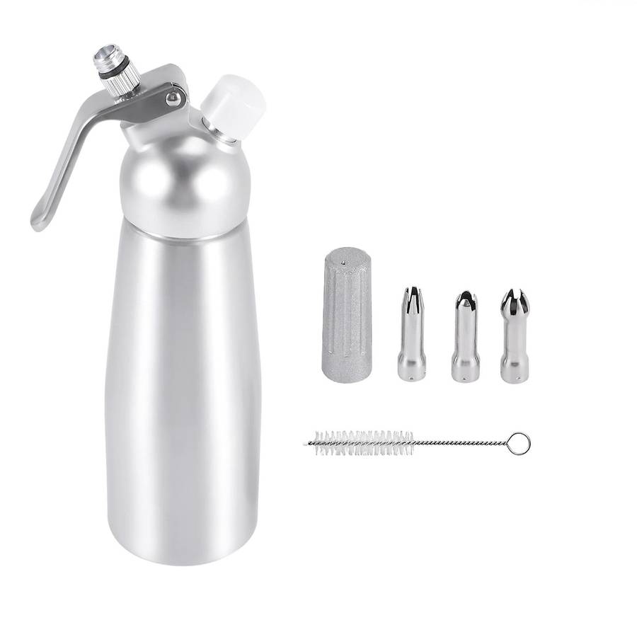 Professional Whipped Cream Dispenser Stainless Steel 500ML Capacity Canister Homemade Whipped Cream