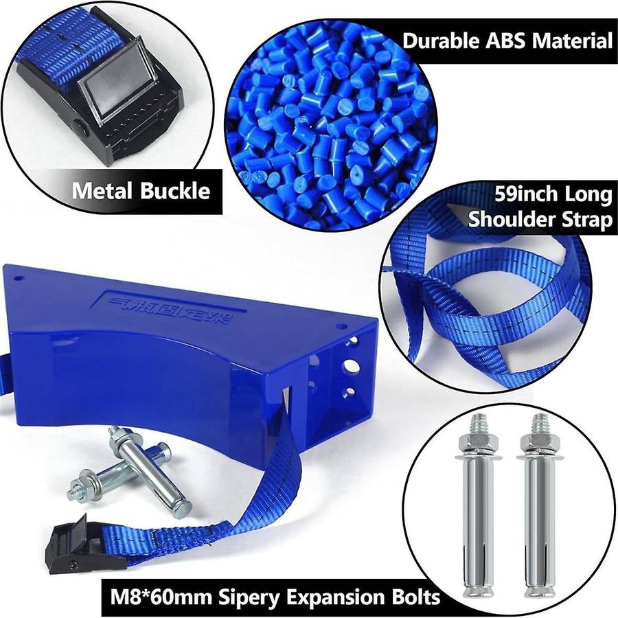 Propane Tank Rack Propane Tank Mount Cylinder Bracket ABS Cylinder with Screws and Safety Chain Sup