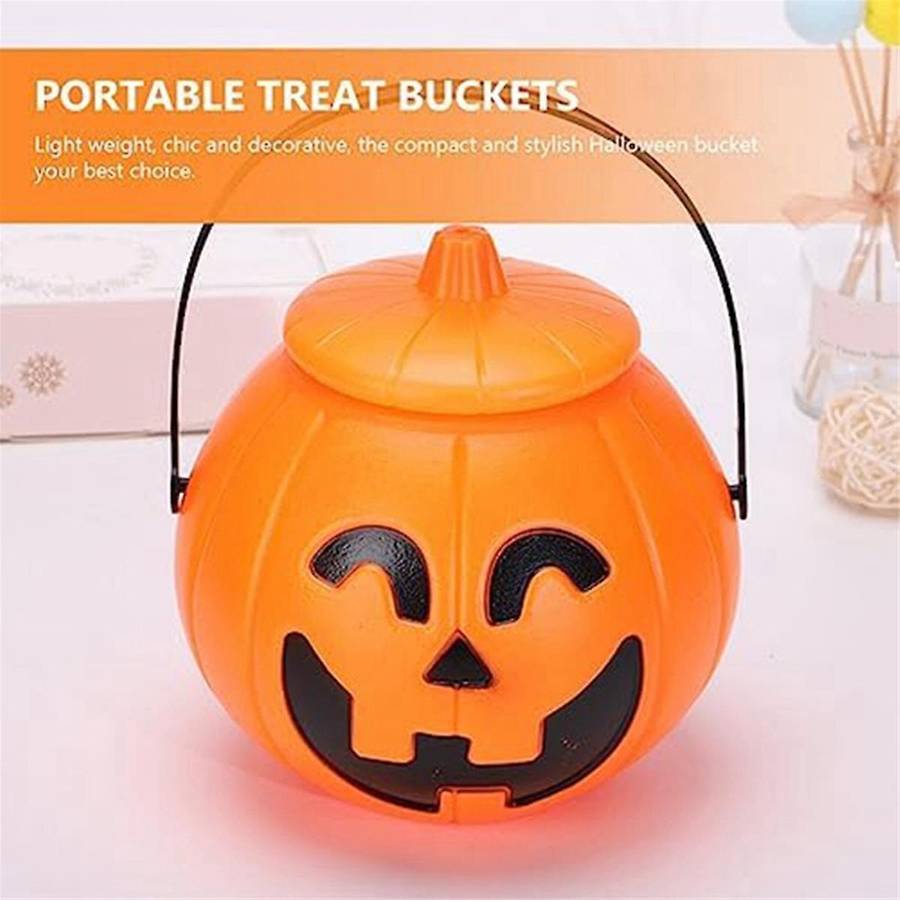 Pumpkin Candy Bucket,halloween Pumpkin Bucket, Pumpkin Bucket Jack Lantern Candy Basket Halloween P