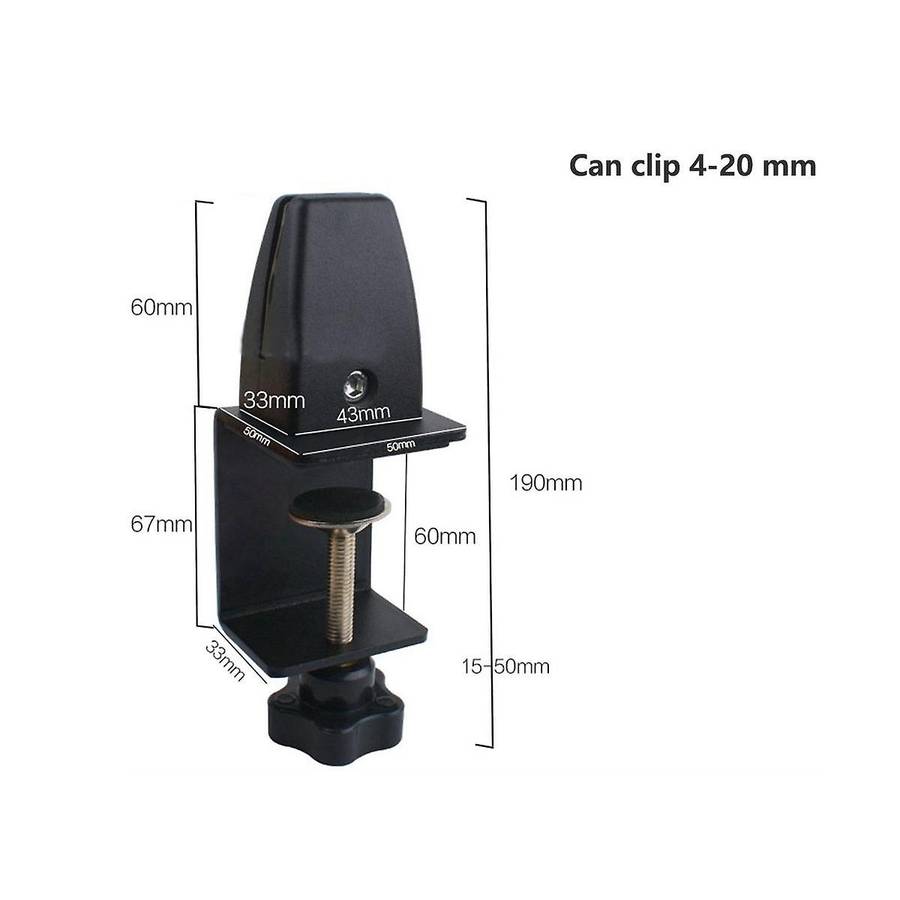 Punch-free Aluminum Alloy Screen Clip Desktop Glass Fixed Clip Wooden Board Clip Desk Partition Cli