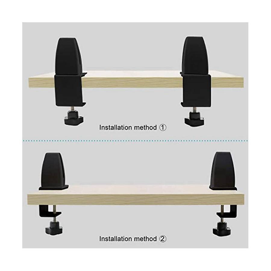 Punch-free Aluminum Alloy Screen Clip Desktop Glass Fixed Clip Wooden Board Clip Desk Partition Cli