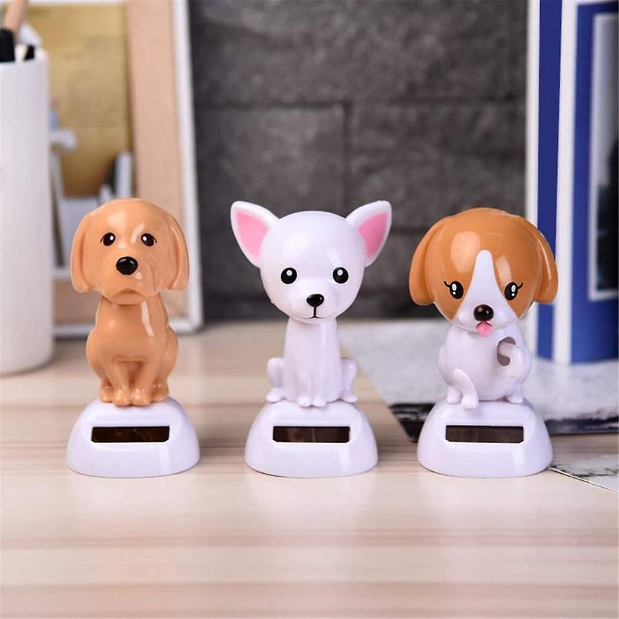 Puppy Doll Car Dashboard Ornaments, Solar Dancing Toy Shaking Puppy Dashboard Ornament for Car Offic
