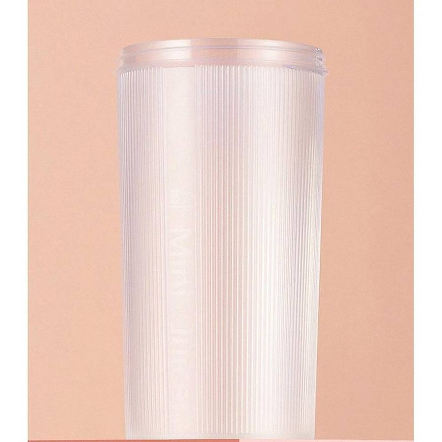 Juicer 6 Blades Electric Blender Usb Fruit Mixer Cup 300ml (pink)