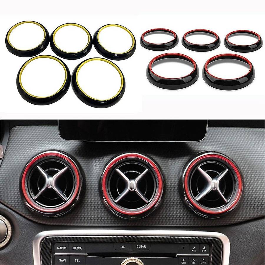 5pcs Vent Outlet Cover Trim Red for Benz A B Cla Gla Class W176 12-18