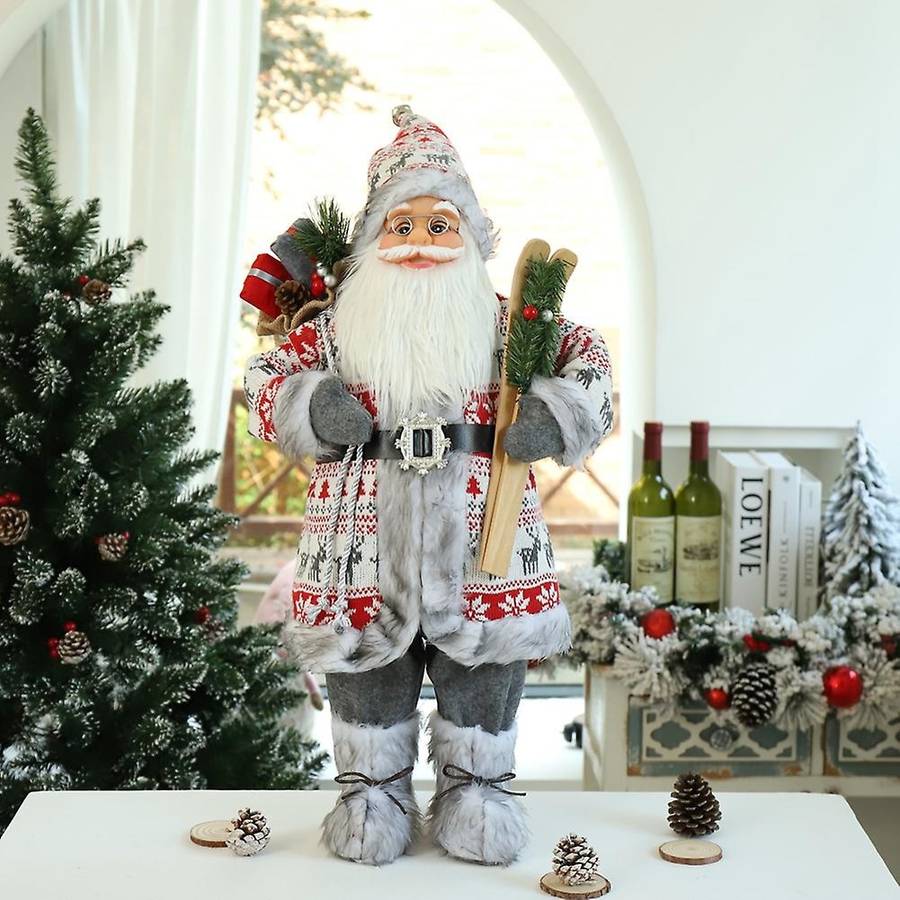 Santa Claus Christmas Dolls Standing Christmas Figurine Toys 30 Cm