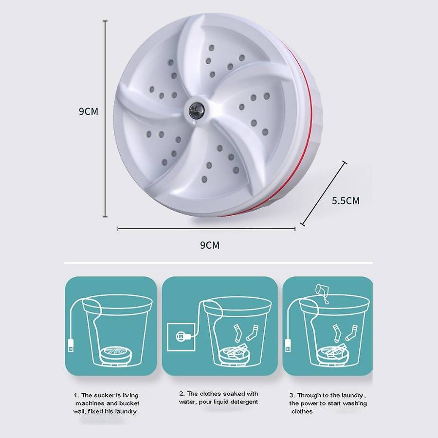 Mini Washing Machine with Usb Data Cable for Personal Laundry Camping