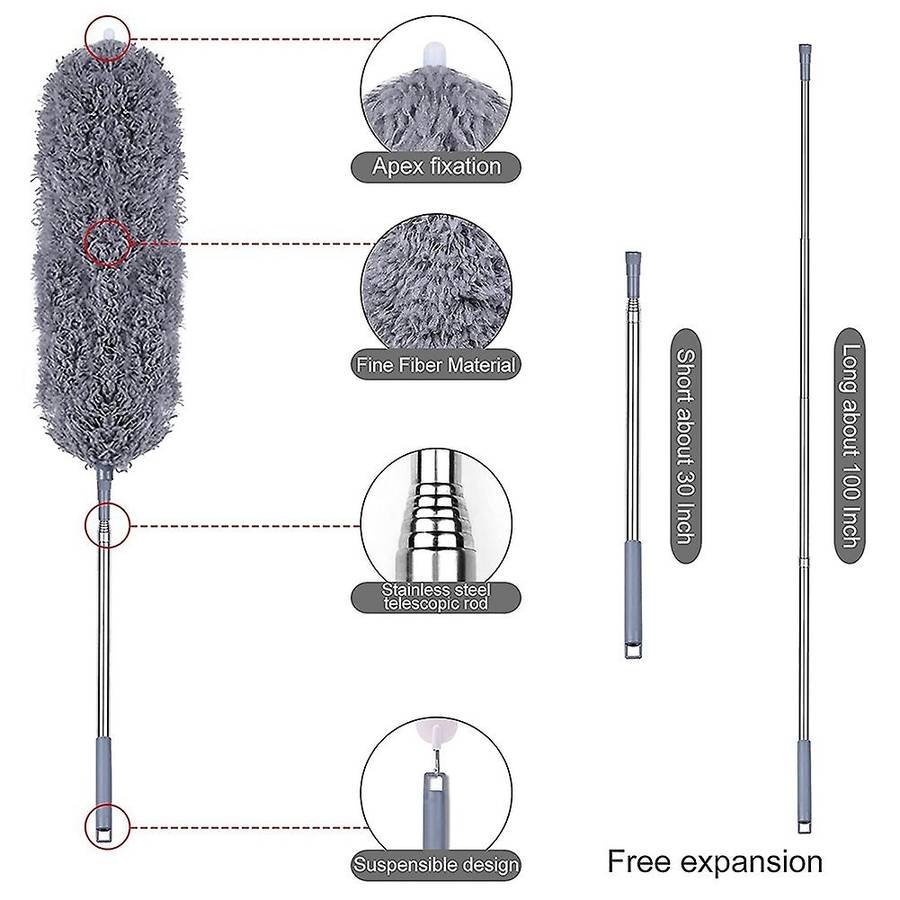 Microfiber Duster Kit with Telescoping Extension Pole,for Cleaning