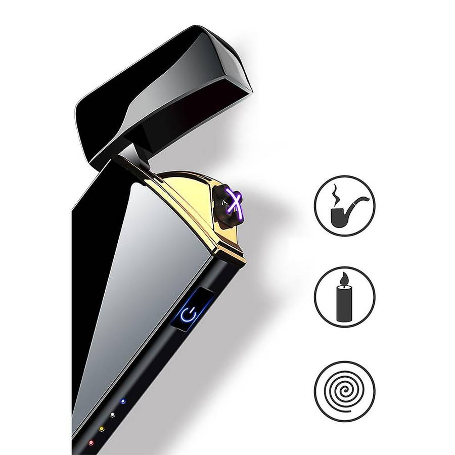 Dual Arc Plasma Rechargeable Usb Lighter for Man Women Gifts(blue)