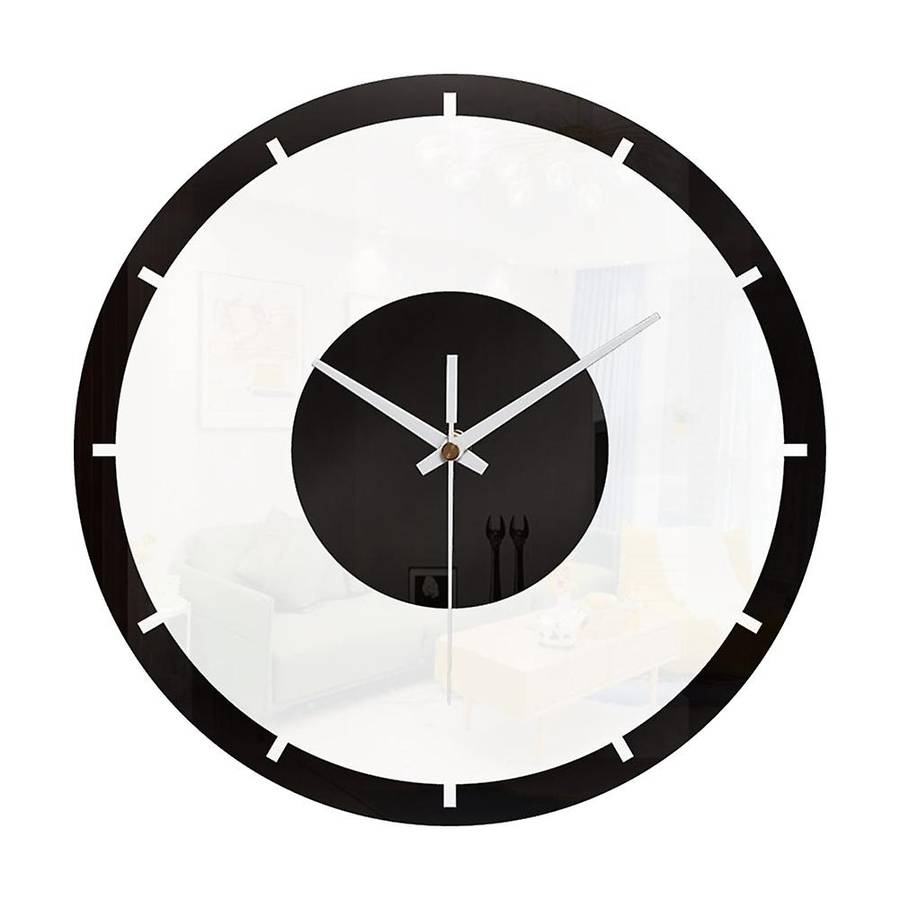 11.8 Inch Transparent Clock Home Living Room Decoration (scale)