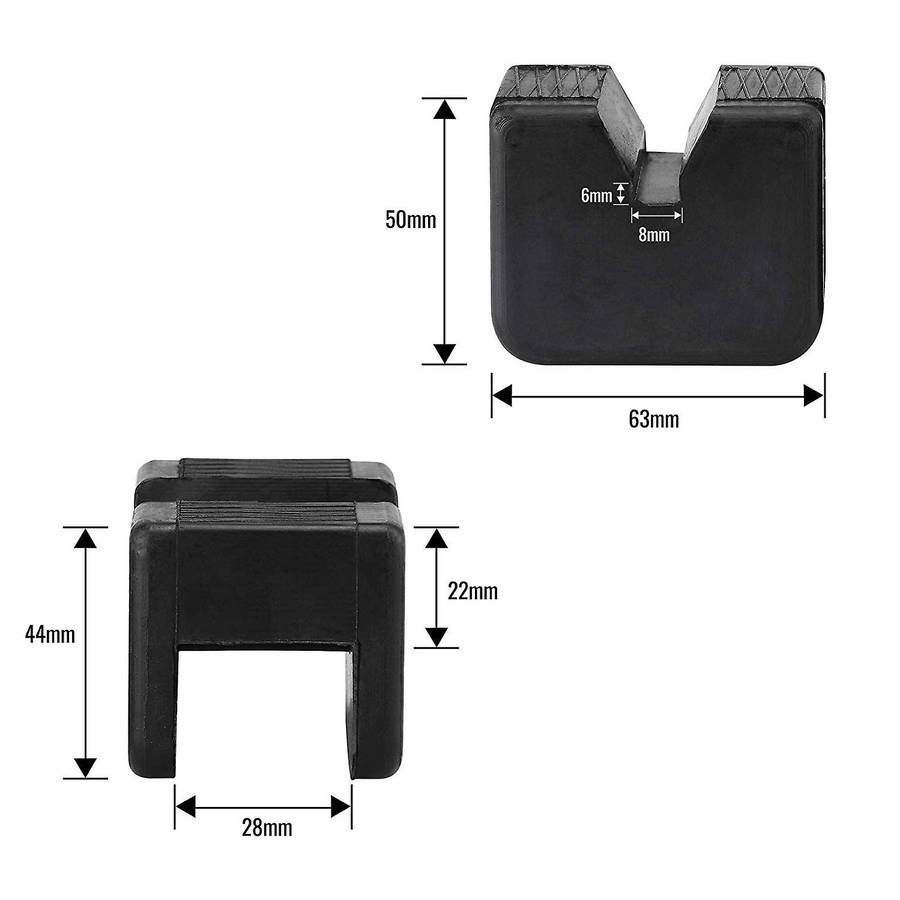 Jack Pad Adapter for Jack 2-3 Ton Rubber Slotted Protector(4 Pack)