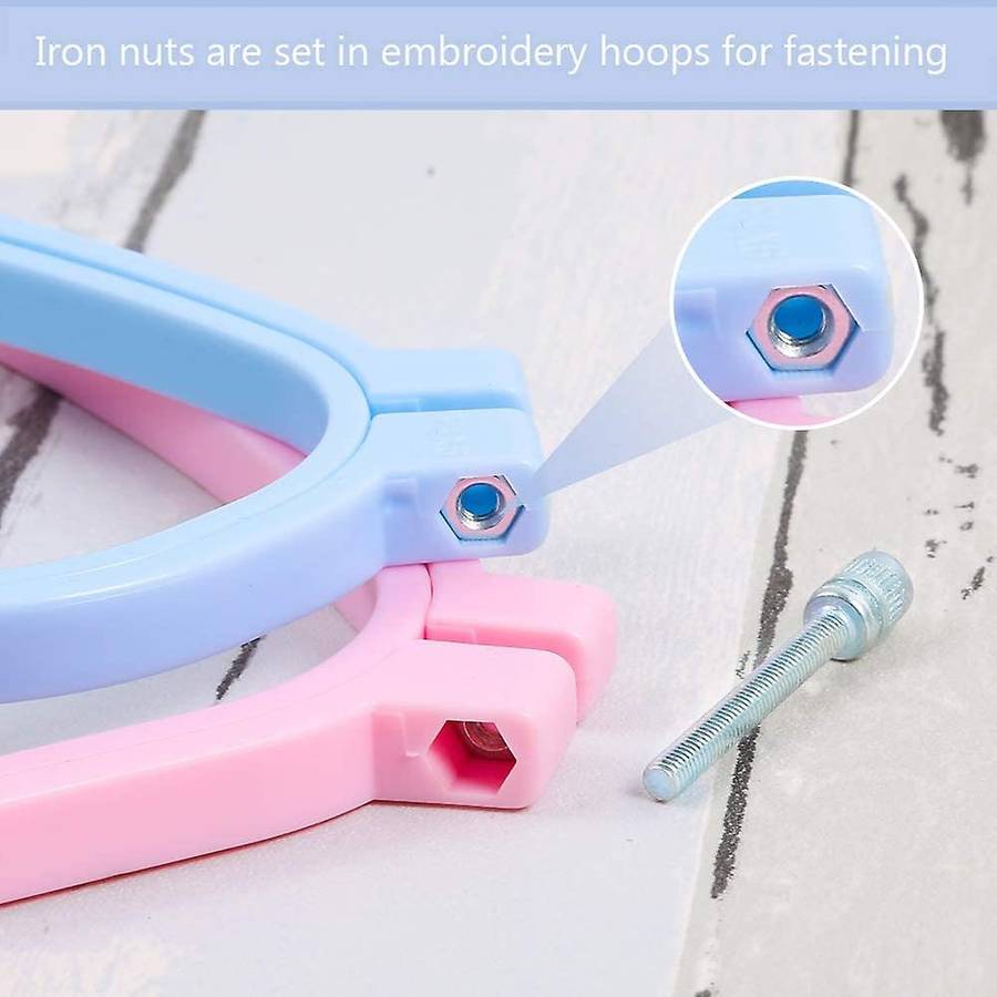 5 Pcs Abs Plastic Embroidery Hoops Set Square Hoops (5 Color)