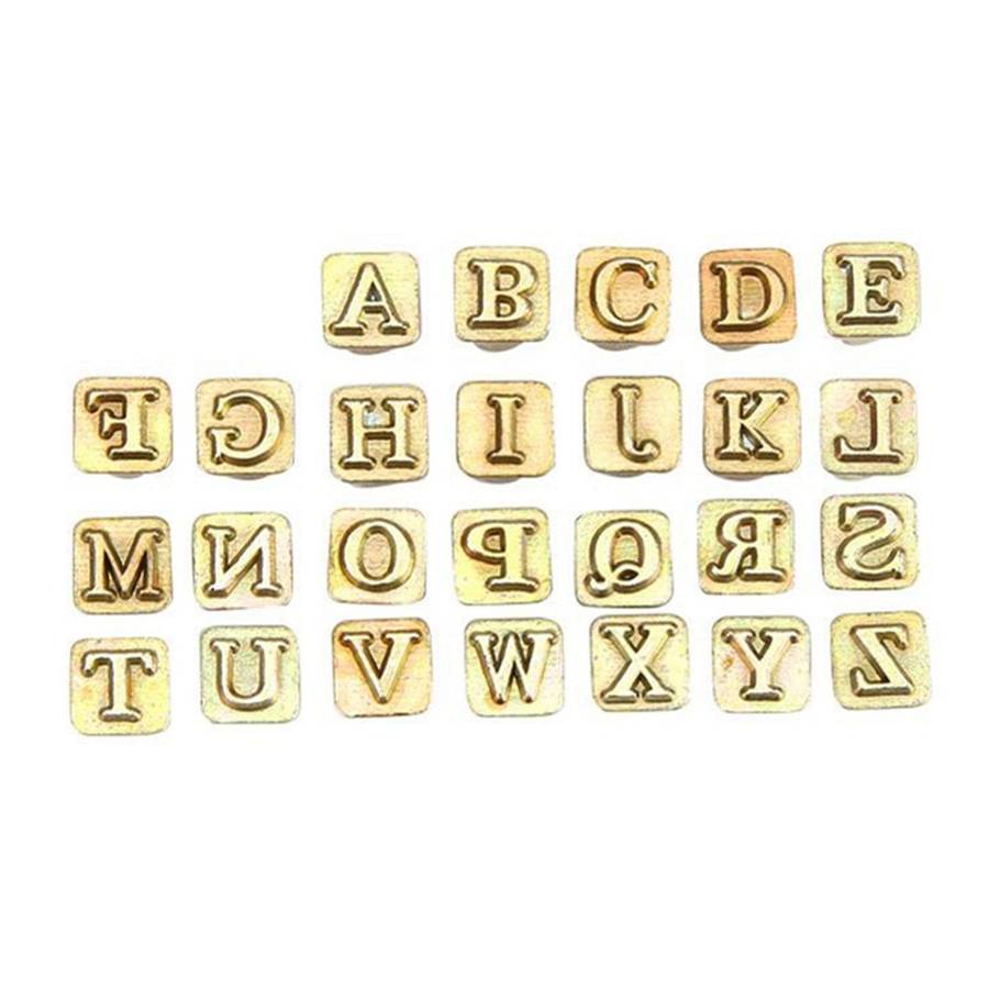 26pcs Steel Alphabet Stamps Punch Set 26 English Letters Metal