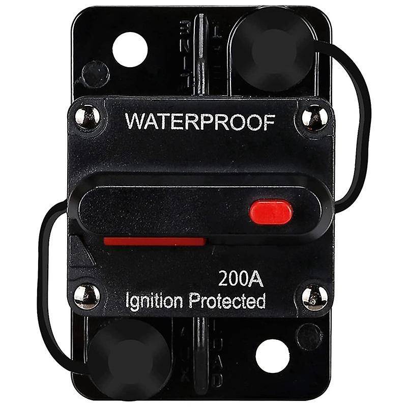 Waterproof Circuit Breaker,with Manual Reset,12v-48v Dc,200a,for Car