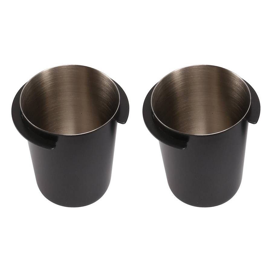 58mm Stainless Steel Dosing Cup Set,with Coffee Cleaning Brush,black