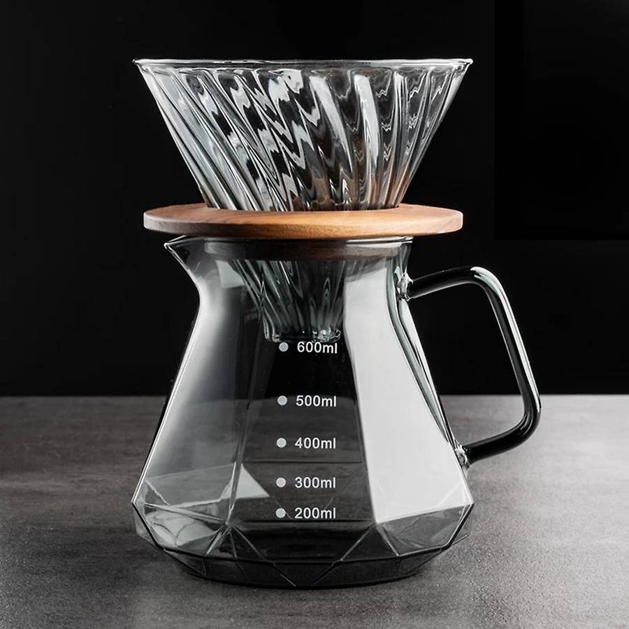 Coffee Obsidian Diamond Hand-brewed Coffee Sharing Pot Filter Cup ,a