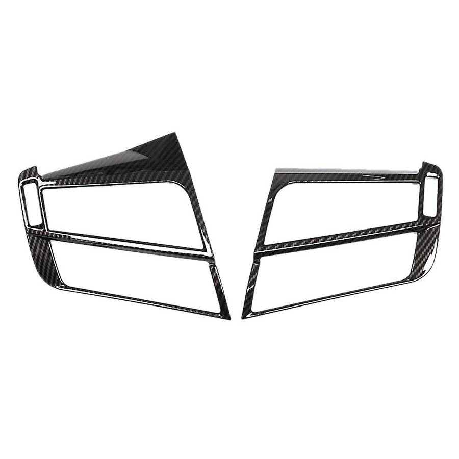 2pcs Car Air Vent Frame Cover for Bmw X5 X6 F15 14-18 Carbon Texture