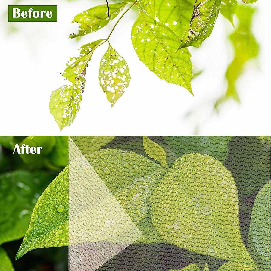 4pcs Bird Barrier Netting Mesh with Drawstring Netting Bag(59x39inch)