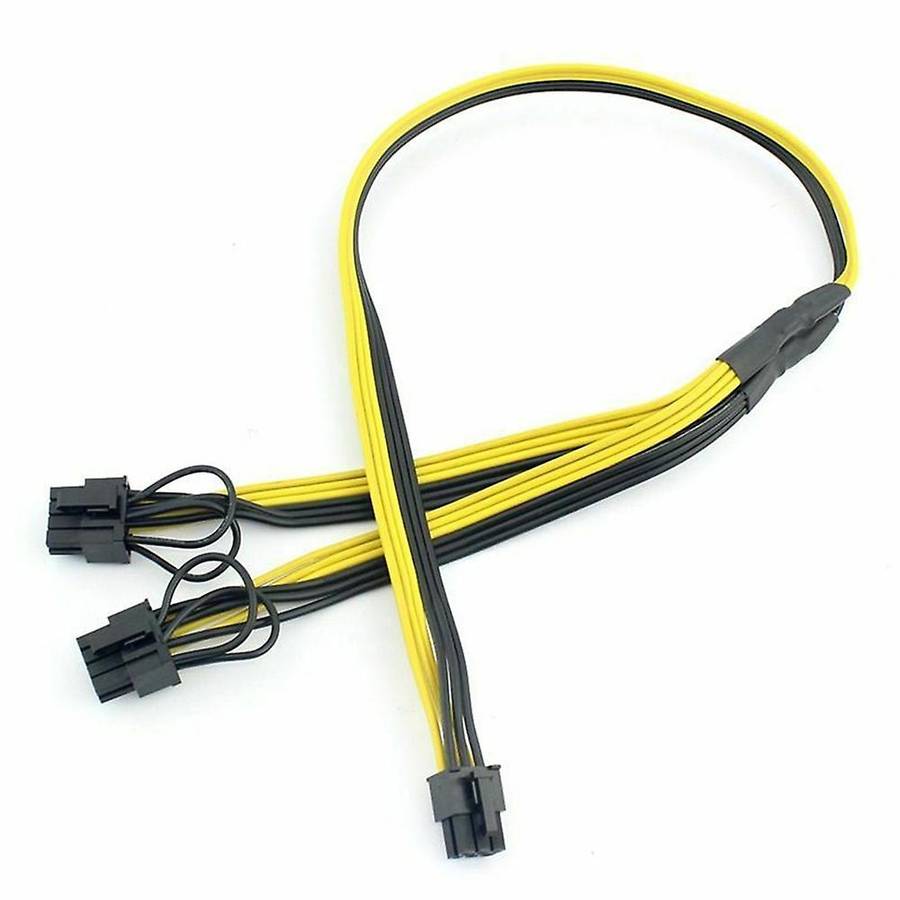5pcs Pci-e Pci Express 6pin to Dual 2-port 8pin 6+2 Pin Adapter Gpu