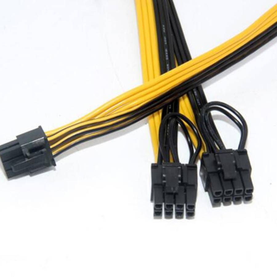 5pcs Pci-e Pci Express 6pin to Dual 2-port 8pin 6+2 Pin Adapter Gpu