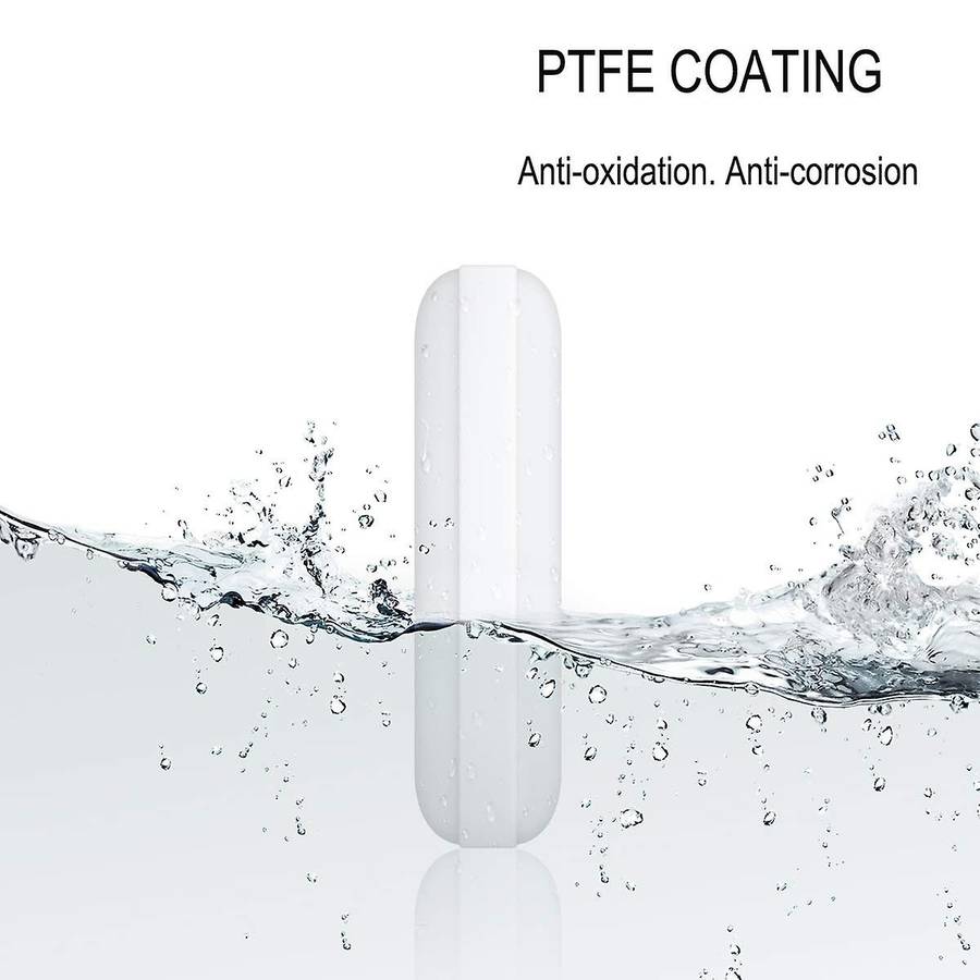 5 Pcs 25mm(1inch) Ptfe Magnetic Stirrer,white Laboratory Bar,stir Bar