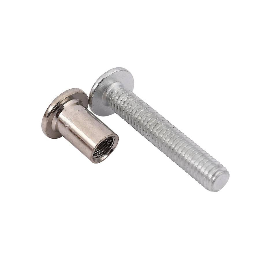 Furniture 6x35mm Cross Countersunk Screw Bolts Barrel Nuts 50sets