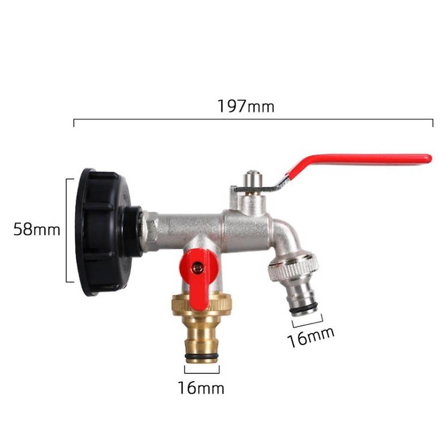 Ibc Adapter Garden Water Tank Connector Rainwater Valve Adapter Tap,b
