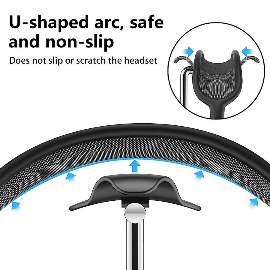 Headphone Holder, Earphone Non-slip Holder, Headset Desktop(black)