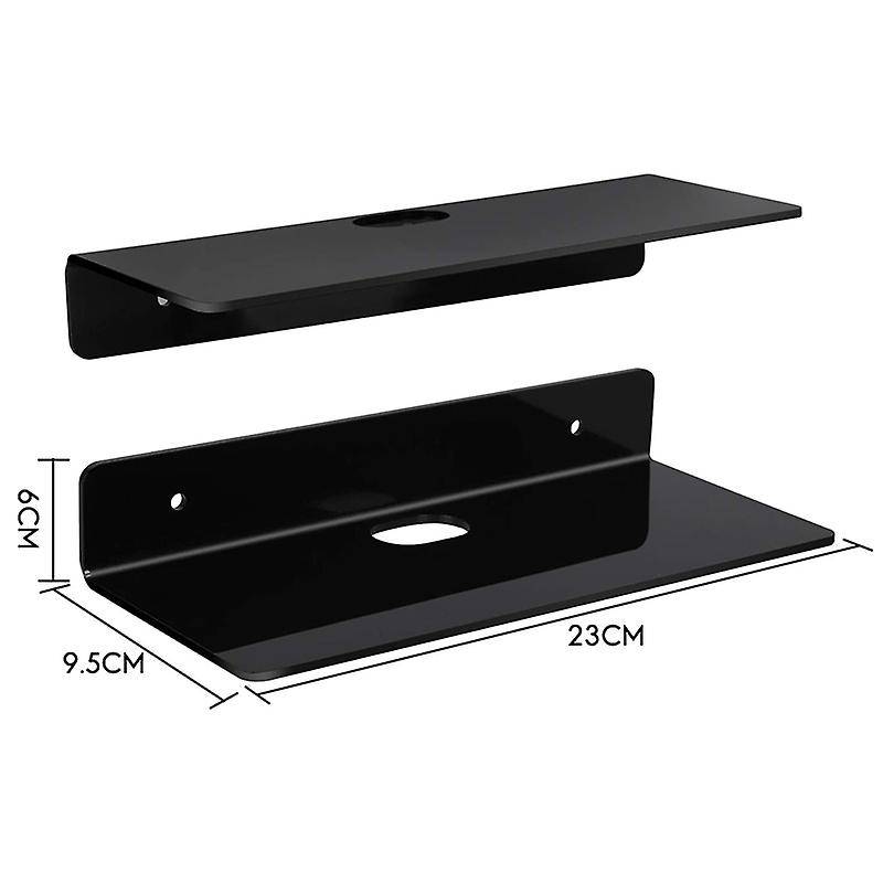 Acrylic Floating Wall Shelves Set Of 3, Damage-free Display