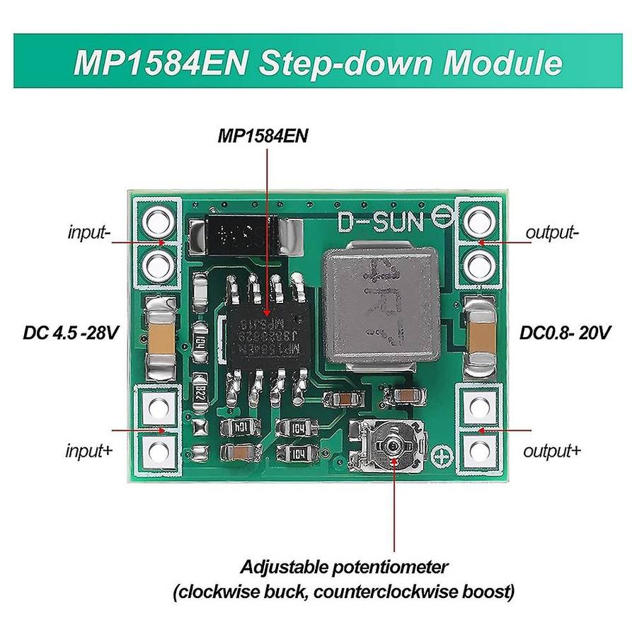 20 Pcs Mp1584en Dc-dc Buck Converter Adjustable Power Supply Module