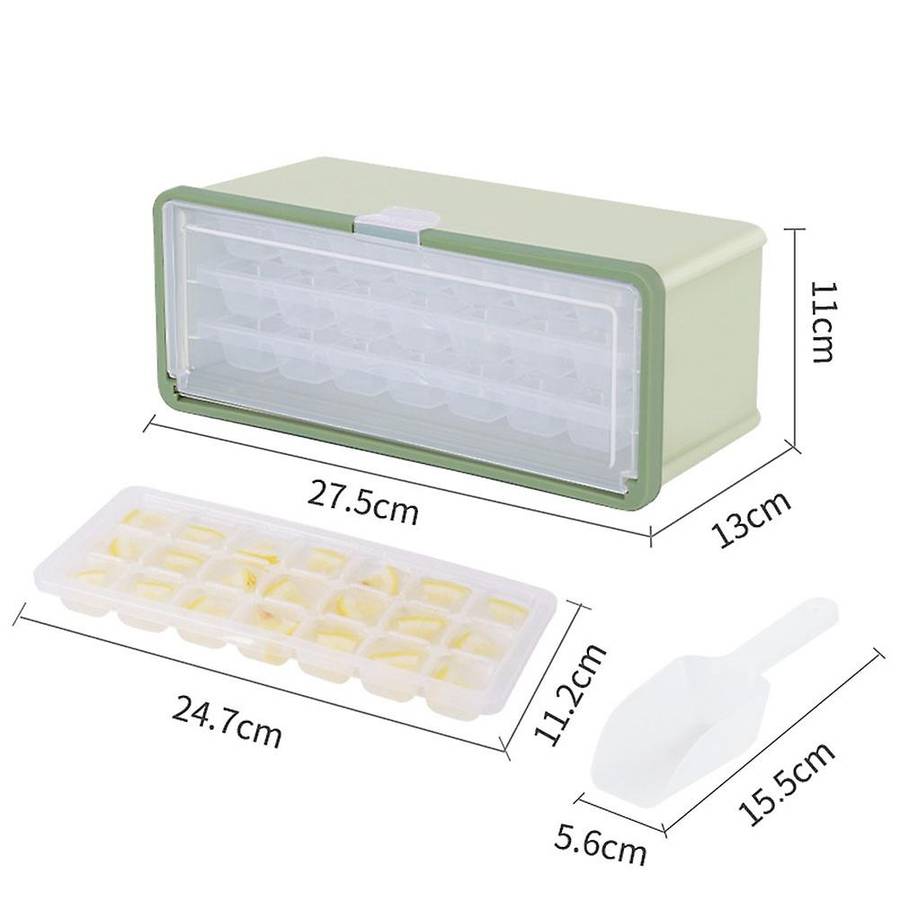 Ice-cube Tray with Lid and Bin, Ice Tray Comes with Ice Container