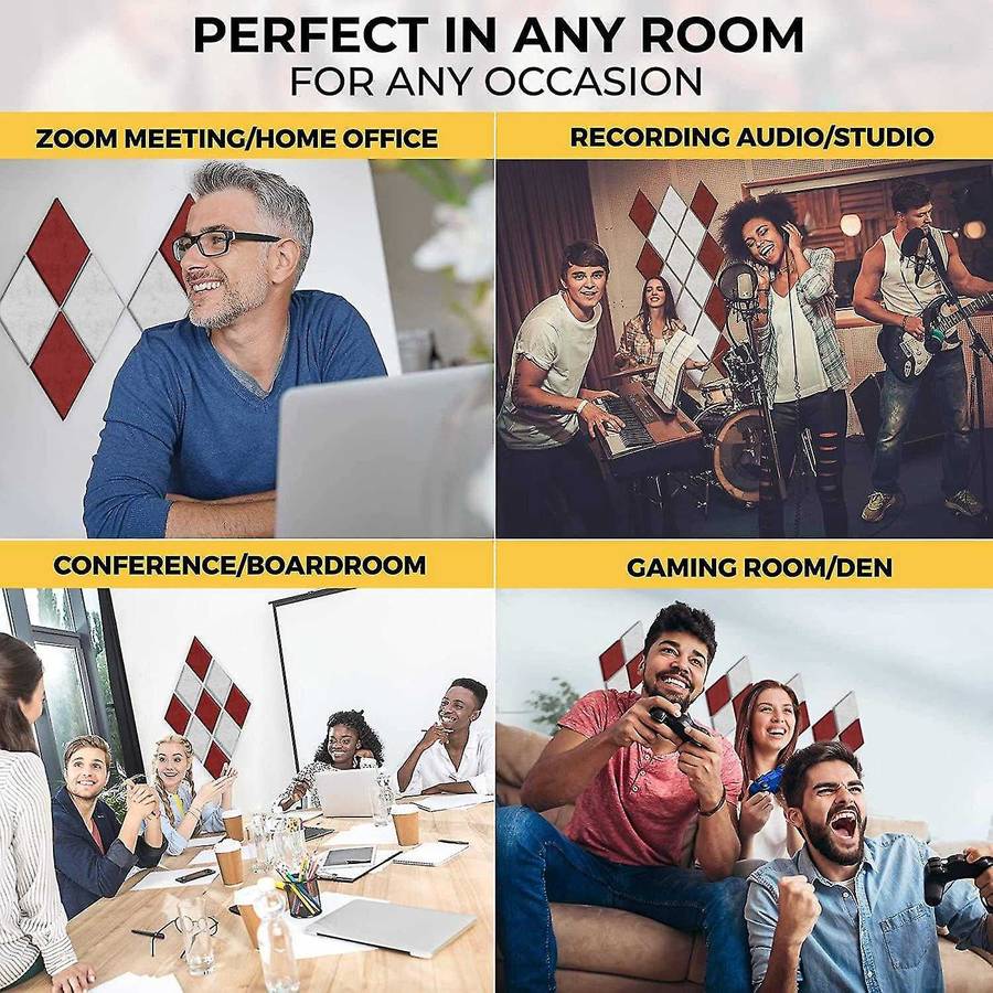 12pack Diamond Acoustic Panels Sound Panels Acoustic Panels