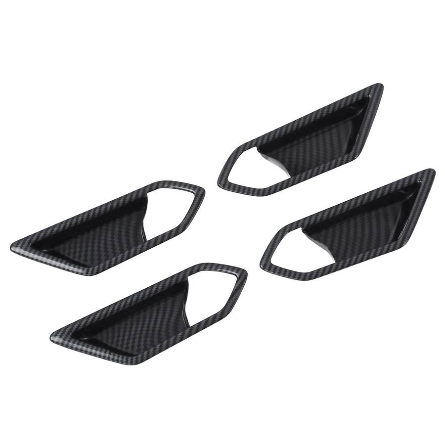 4pcs Carbon Fiber Car Ineer Door Handle Bowl Cover Trim for Id4x 2022