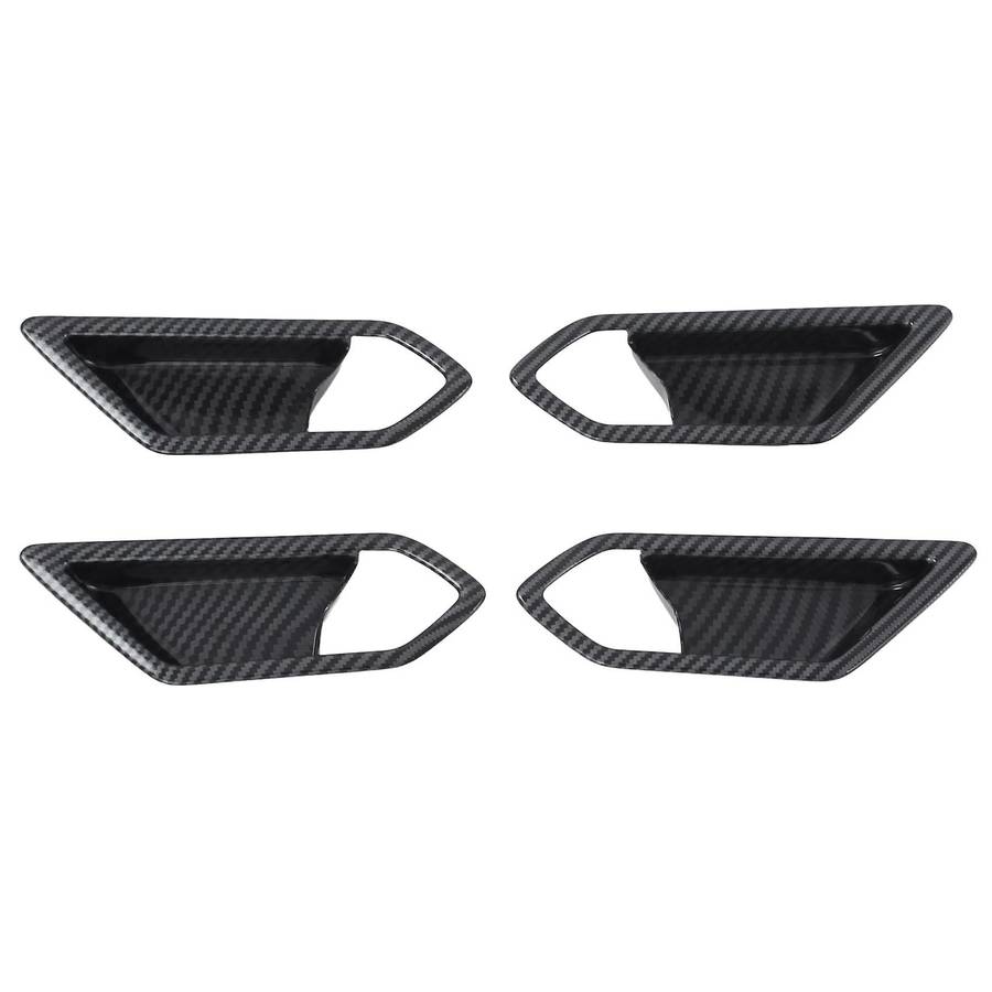 4pcs Carbon Fiber Car Ineer Door Handle Bowl Cover Trim for Id4x 2022