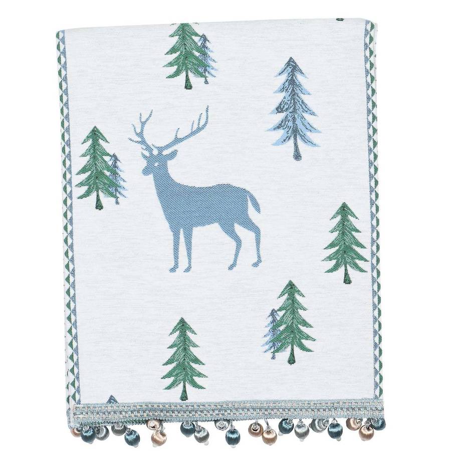 Table Runner with Tassel Chenille Table Cloths