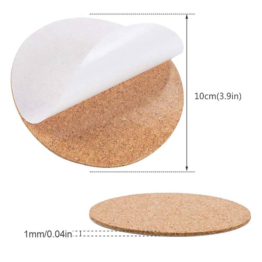 Self-adhesive Cork Coasters,cork Mats Backing Sheets for Coasters