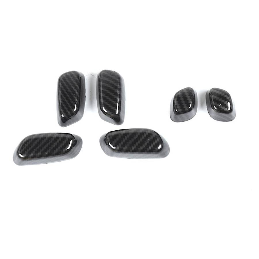 Car Seat Adjustment Button Panel Decoration Frame,abs Carbon Fiber