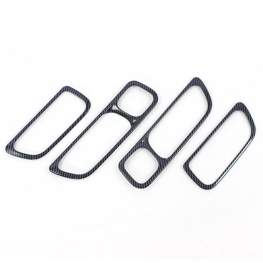 Car Accessories Carbon Fiber Abs Car Inner Door Handle Frame Cover