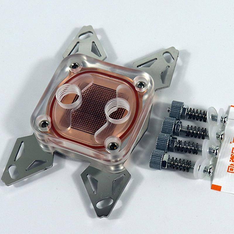 Computer Cpu Cooler Water Cooling Block Copper Base Pom Cover