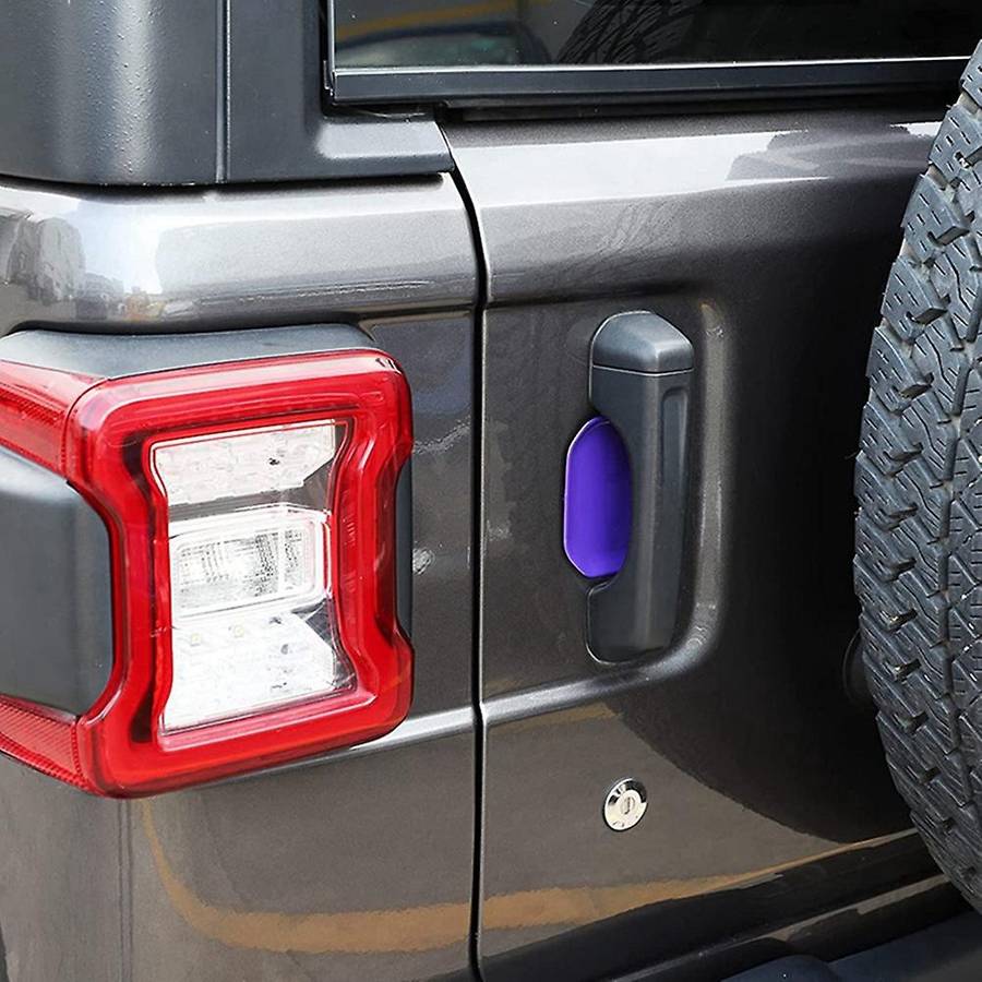 Exterior Door Handle Bowl Trims Accessories Purple 5pcs