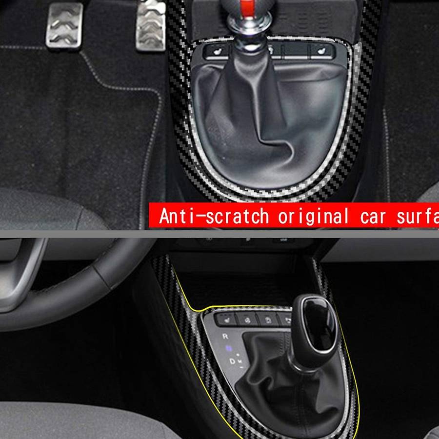 Car Inner Gear Panel Cover Trim Carbon Fiber Interior Modification