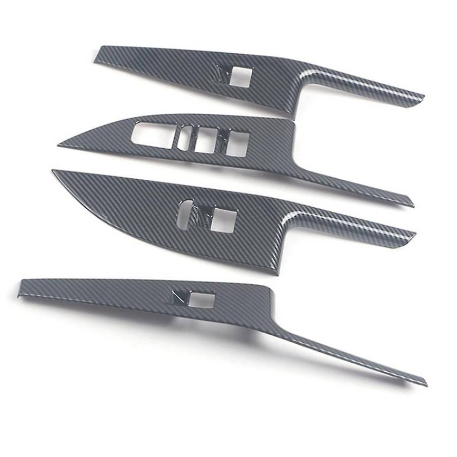 For Ford Evos 2022 Carbon Fiber Car Window Glass Lift Switch Cover