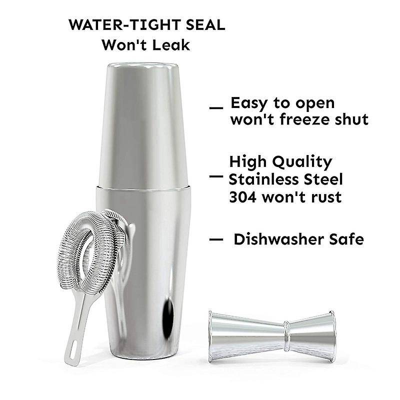 Cocktail Shaker Set: Cocktail Strainer and Jigger Set.