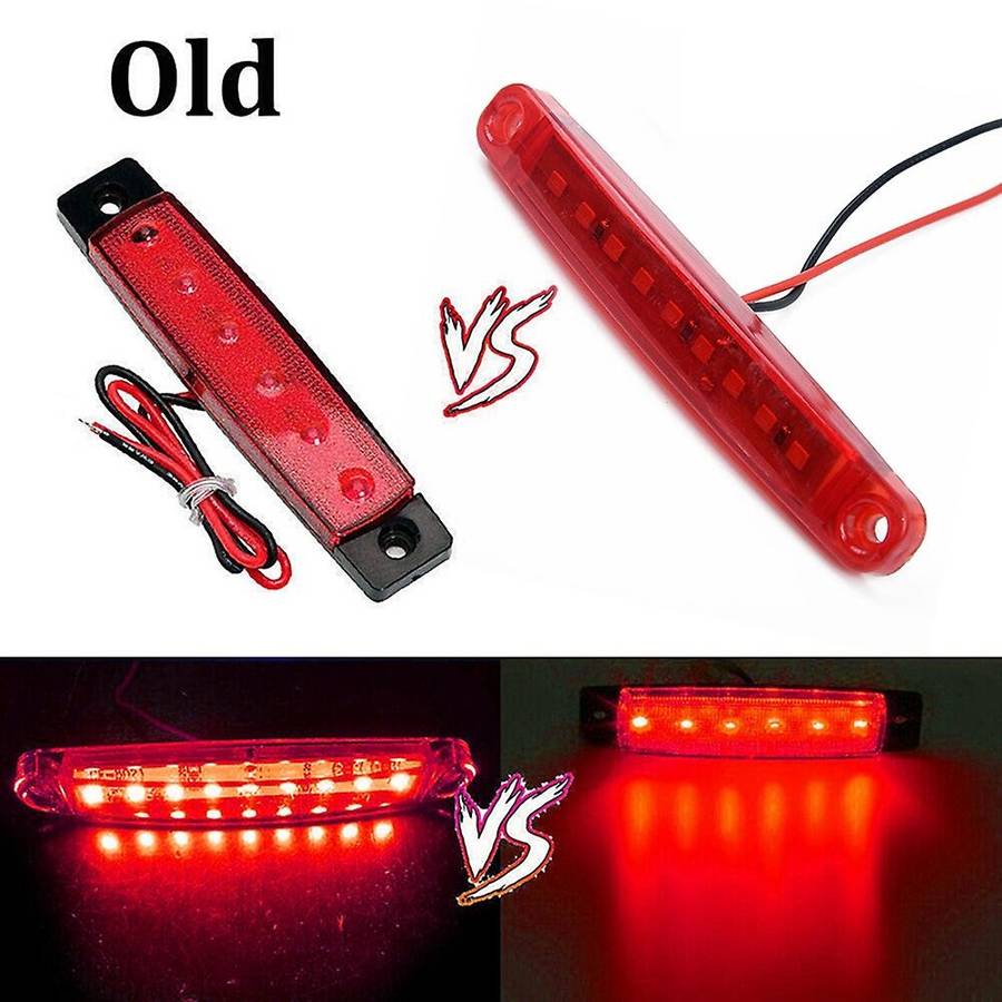 30x Red Amber White 9 Led Side Marker Lights for Truck Trailer Lorry